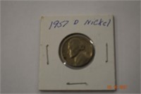 1957-D United States Nickel