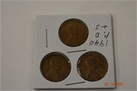 1940-P, 1940-D, & 1940-S US Pennies