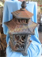 Vintage Cast Iron Pagoda Candle Holder