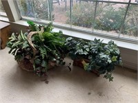 LOT OF FAUX PLANTS / MISC