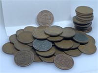 QTY 1 "ROLL" UNSEARCHED WHEAT PENNIES