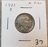 1931S Buffalo Nickel XF