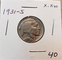 1931S Buffalo Nickel XF