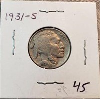 1931S Buffalo Nickel