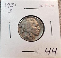 1931S Buffalo Nickel XF