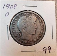 1908O Barber Half Dollar