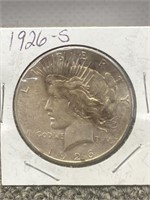 1926 - S silver peace dollar US coin