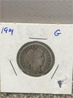 1914 Liberty Head silver One Dime US coin