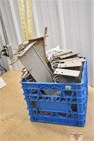 Crate of Shelves, Shelf Brackets and Piano Hinges