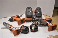 Ridgid Drill, Impact, Screwdriver, Batteries and