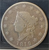 1819 Matron Head Large Cent (EF45)