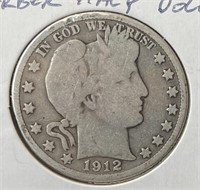 1912-D Barber Half Dollar (VF30)