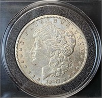 1887-S Morgan Silver Dollar (MS60)
