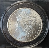 1890-S Morgan Silver Dollar (MS63PL)