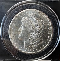 1887-S Morgan Silver Dollar (MS62)
