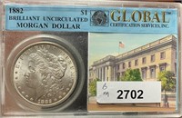 1882 Morgan Silver Dollar (BUNC Global)