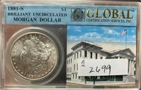 1881-S Morgan Silver Dollar (BUNC Global)