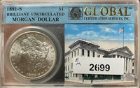 1881-S Morgan Silver Dollar (BUNC Global)