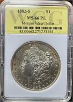 1882-S Morgan Silver Dollar (MS66PL WCG)