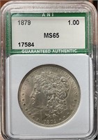 1879 Morgan Silver Dollar (MS65 ANI)