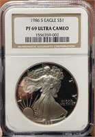 1986-S American Silver Eagle (PF69 UCAM NGC)
