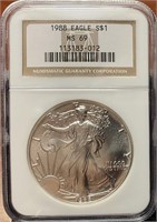 1988 American Silver Eagle (MS69 NGC)