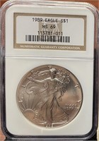 1989 American Silver Eagle (MS69 NGC)