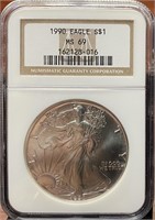 1990 American Silver Eagle (MS69 NGC)
