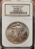 1992 American Silver Eagle (MS69 NGC)