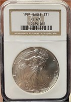 1994 American Silver Eagle (MS69 NGC)