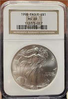 1998 American Silver Eagle (MS69 NGC)