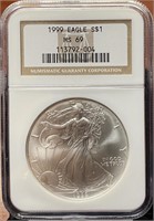 1999 American Silver Eagle (MS69 NGC)