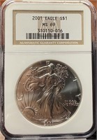 2001 American Silver Eagle (MS69 NGC)