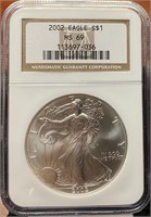 2002 American Silver Eagle (MS69 NGC)