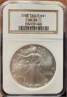 2003 American Silver Eagle (MS69 NGC)