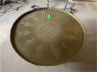 LARGE MIDDLE EASTERN BRASS COFFEE TABLE