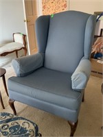 BLUE WINGBACK CHAIR