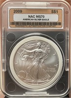 2009 American Silver Eagle (MS70 NAC)