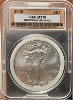 2009 American Silver Eagle (MS70 NAC)