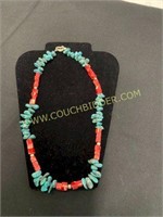 Turquoise and Coral necklace
