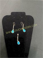 3pc. set   pendant and earrings