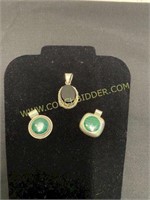 pendants malachite and onyx