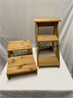 Wood display stands