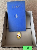 VINTAGE US NAVAL PHOTO ALBUM WITH PHOTOS, TRAINING