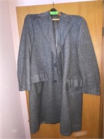 VINTAGE WOOL TRENCH COAT (NO SIZE)