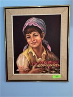 FRAMED PAINTING SIGNED "ADA ROGERS"  25 X 21
