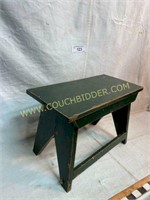 Small green child's bench