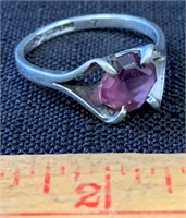 NICE STERLING SLVER RING WITH GEMSTONE - SIZE 7