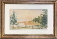 QUALITY ANTIQUE WATERCOLOR NICELY FRAMED