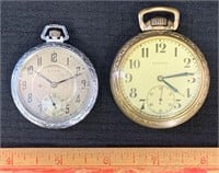 NICE ORNATE ANTIQUE DOUBLE FACE POCKET WATCHES